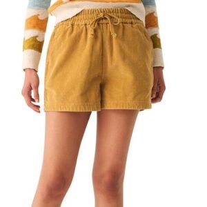 Faherty Corduroy Shorts Gold Women’s Size Medium Cotton Granola Outdoor Hiking